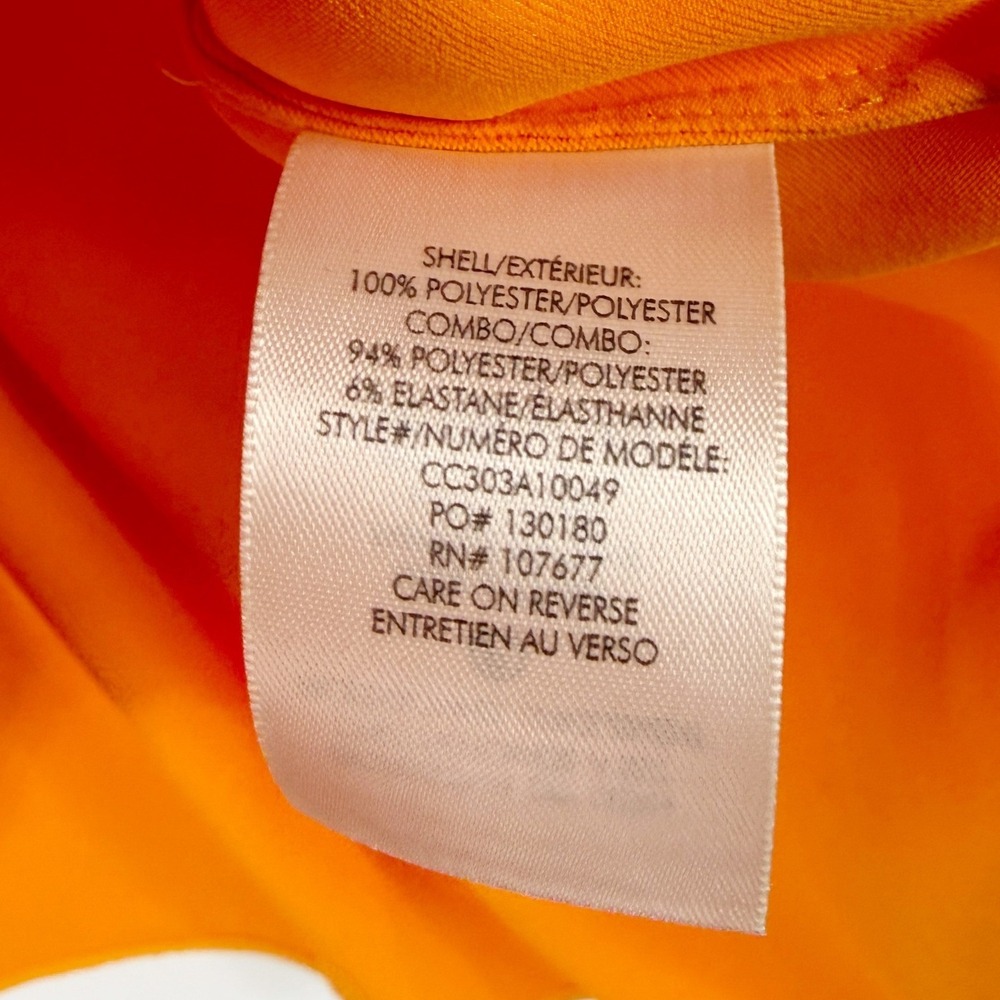 Alice + Olivia Finely Oversized Button Down Shirt Tangerine Orange Women Size M - Picture 10 of 11
